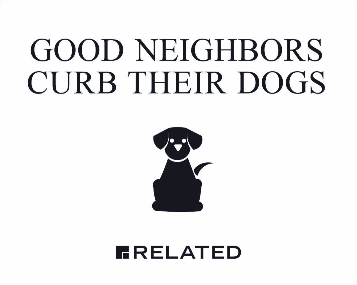 Sign 16) 10" x 8" - Curb Your Dogs Sign